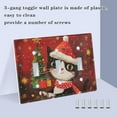 3 Gang Light Switch Cover Plate Cute Cat with Christmas Tree Wall Plate
