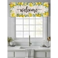 thumbnail image 4 of Lemon Farmhouse Curtain Valances for Windows, Summer Fruit Botanical Beige Burlap Kitchen Valance Window Treatment, Light Filtering Block Curtains for Bathroom/Bedroom/Living Room 42'' x 18'', 4 of 9