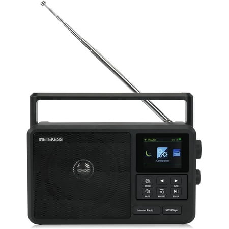 Retekess TR640 Portable Radio,Internet Radio,Thousands of Global Radio Stations,Station Presets and Alarm Clock,Suitable for Families and Travel
