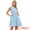 Light Blue, variant on DARING DIVA Women's Tiered A Line V Neck Fitted Waist Sleeveless Dresses XS Light Blue