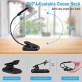 thumbnail image 4 of Book Reading Light, Rechargeable Led Reading Light, 3 Brightness Modes x 3 Colors (White/Warm/Warm White), 360 Flexible Neck, Reading Light for Readin, 4 of 4