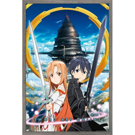 Sword Art Online - Key Art 1 Wall Poster, 22.375" x 34" Framed