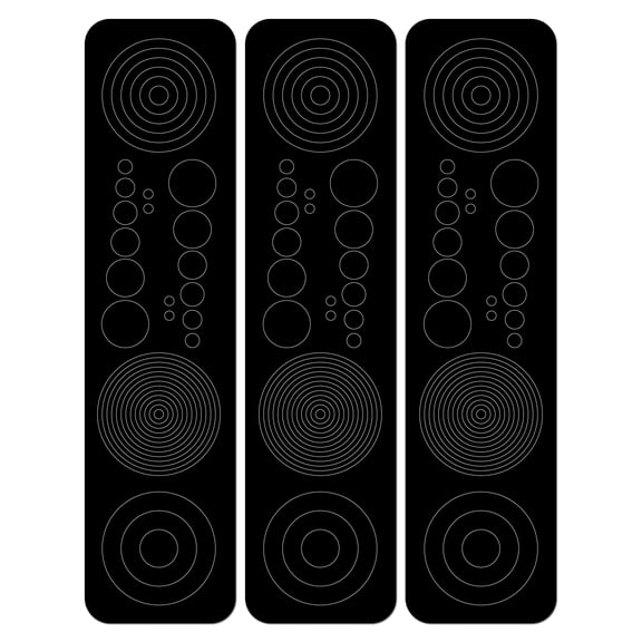 Perfect Strike Archery Circles and Dots Decals for Scope Lenses. For Practice or Competition. Adhesive backed vinyl decals. (Black)