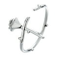 thumbnail image 2 of mtvxesu Rings Female Personality Retro Small Flower Open Ring Rose Thorn Sale, 2 of 9