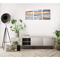 thumbnail image 5 of 3-Piece Blue Beach Canvas Wall Art Set, Sunset Ocean Waves Seascape Prints, Framed & Ready to Hang Decor for Living Room Bedroom Bathroom, 5 of 6