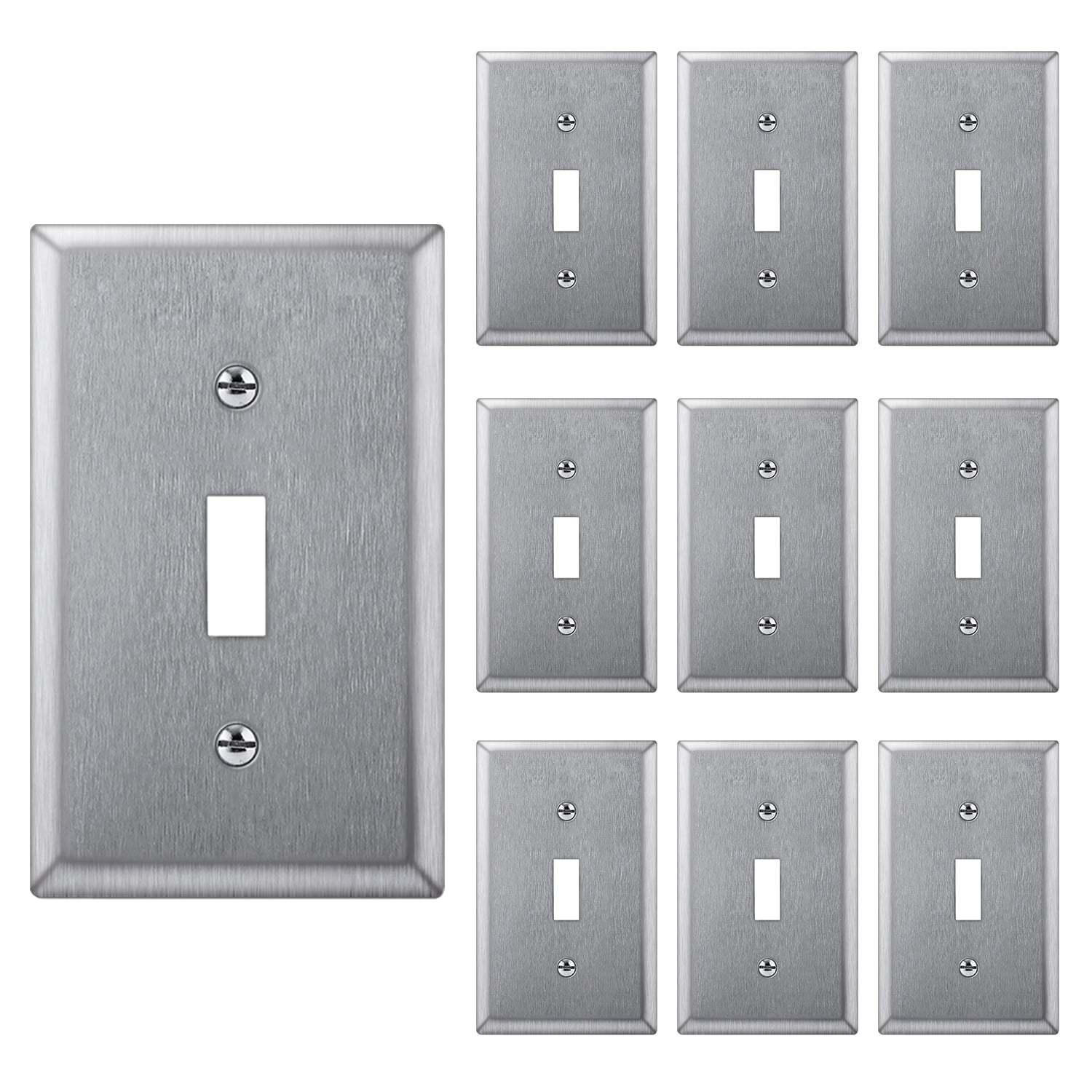 10 screws Wall Plate Light Switch Screws 1" White color 