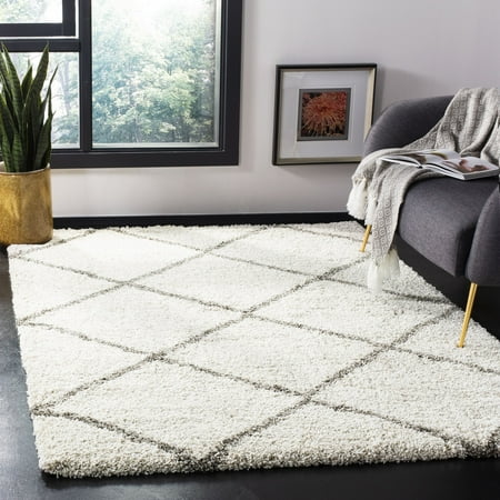 Safavieh Hudson Amias Geometric Shag Area Rug or (Best Rug Material For Baby)