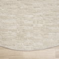 thumbnail image 5 of Contemporary Home Living 6' Geometric Round Area Throw Rug - Cream and Beige, 5 of 8