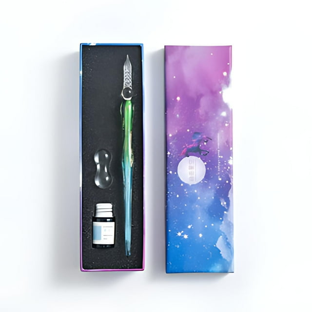Vwrxbz Star Glass Dip Pen Set Stationery Gift Pen with 7ml Ink