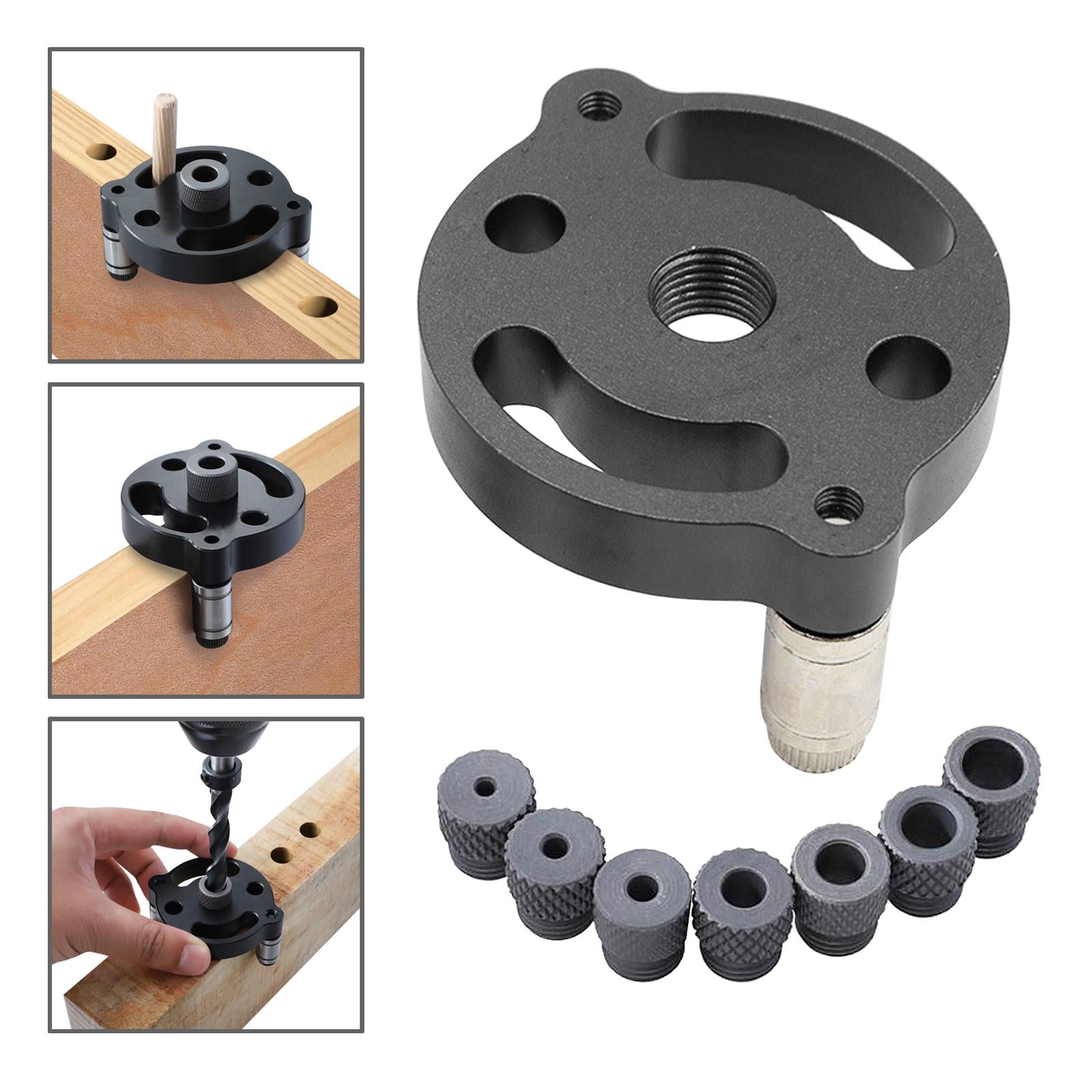 FVDPWYE 2 Sets 2-10mm Self-Centering Doweling Jig Set Vertical Hole Puncher Locator