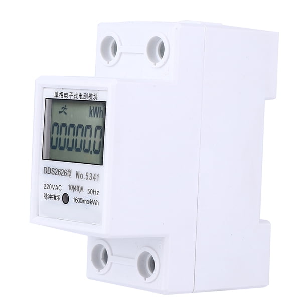 Medidor de energía, medidor de energía digital monofásico DDS2626 2P Medidor de energía de riel DIN Estándares líderes en la industria