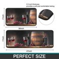 thumbnail image 6 of 2 Pieces 3D Wine Decor Themed Kitchen Mats and Rug Set Kitchen Floot Mat - Water Absorb Microfiber Kitchen Rug Wine Decorations for Kitchen 17"x47"+17" X23" Wine Glass Rugs, 6 of 6