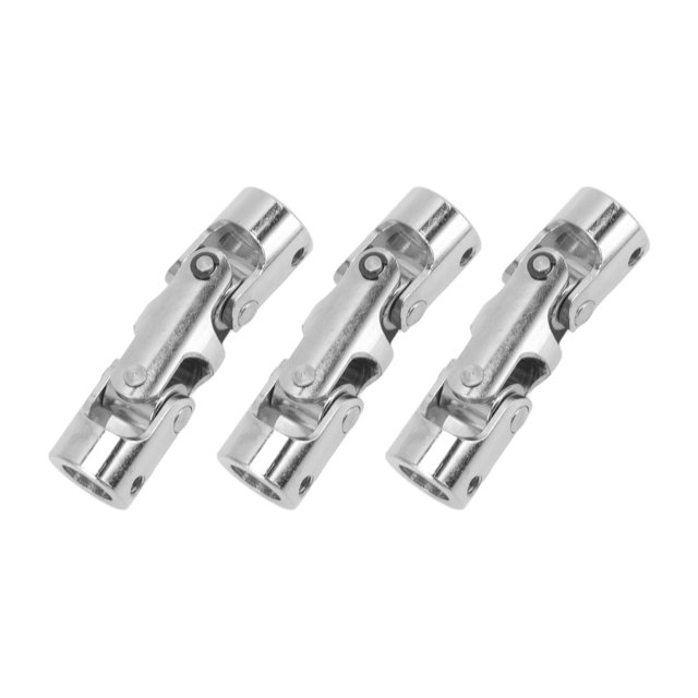 Joint Universel en Métal, Facile à Installer Raccord de Joint Universel Processus de Galvanoplastie Argent 3pcs pour Bateau RC