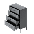 thumbnail image 3 of Four-Layer Chest Of Drawers, Locker Steel Rust Proof, Suitable For Bedroom, Corridor, Porch, 3 of 8