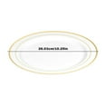 thumbnail image 3 of Disposable Tableware Set Of Beautiful Dinner Plates With Gold Trim Pattern, 30*7.5 Inch And 30*10.25 Inch Plates For Parties Gatherings, Ideal For Disposable Use And, 3 of 6