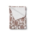 thumbnail image 2 of Floral Soft Flannel Fleece Throw Blanket, Earth Tones Blossom Chrysanthemums Cottage Foliage Ornamental Pattern, Cozy Plush for Indoor and Outdoor Use, 70" x 90", Warm Taupe Umber Blush, by Ambesonne, 2 of 5