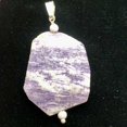 thumbnail image 3 of Purple Flower Sodalite Sterling Silver Pendant | Purple/White | 2 1/4" Long |, 3 of 12