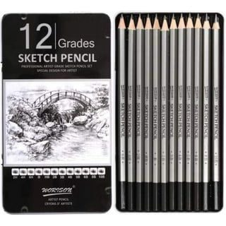 14 pcs/lot Sketch and Drawing Pencil Set HB 2B 6H 4H 2H 3B 4B 5B 6B 10B 12B  1B, Black