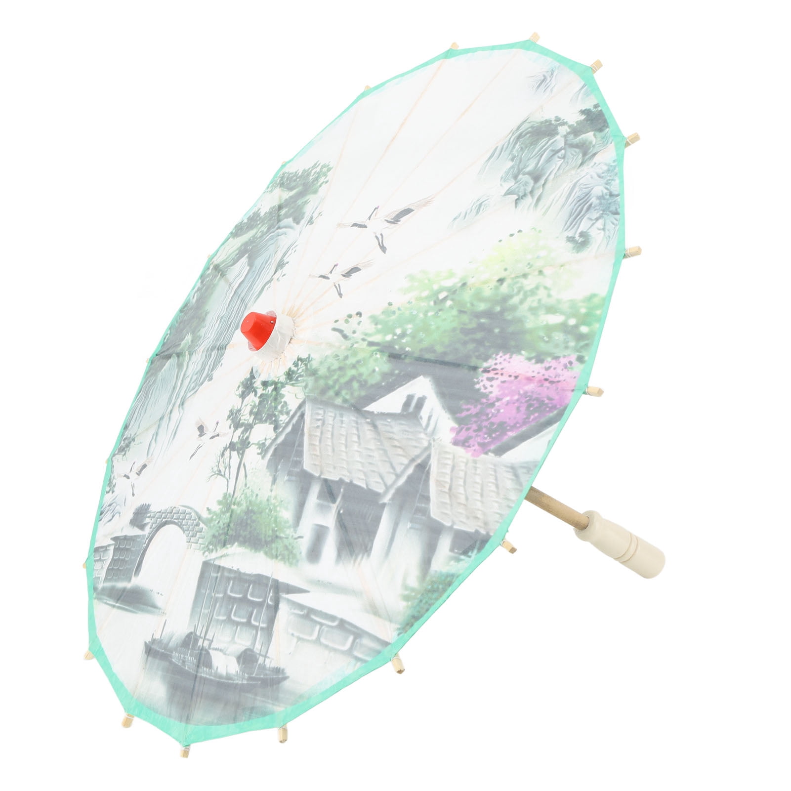 Sombrilla De Papel Engrasado China - Flor De Ciruelo, Hecha A Mano, Paraguas Decorativo