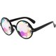 thumbnail image 1 of KAIYANG Gafas de sol con diseño de arcoíris y caleidoscopio, decoración para fiestas y festivales, color negro, 1 of 4