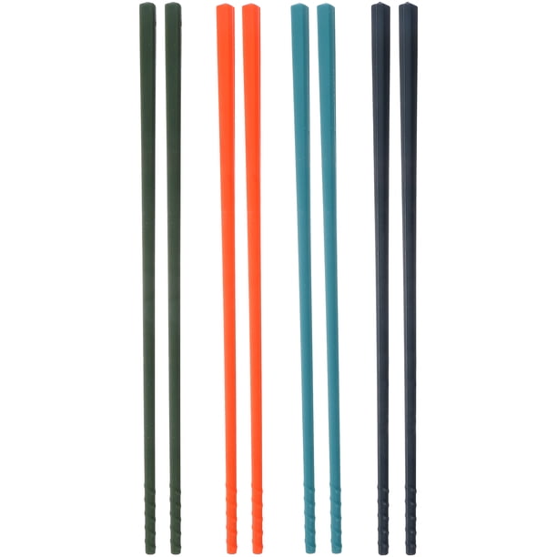 4 pares de palillos de silicona con núcleo de acero, antiadherentes, para el hogar