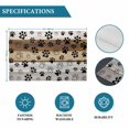 thumbnail image 6 of Cute Dog Claws Placemats Set of 6, Farmhouse Brown Grey Wooden Puppy Pawprints Placemats for Dining Table, Place Mats for Kitchen Tabletop, Waterproof Wipeable Dining Table Mats Set, 6 of 9