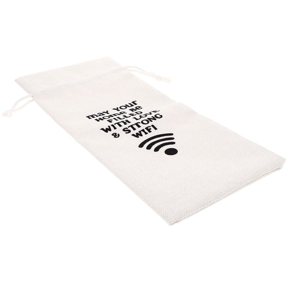 LOLIPPYY Beige Linen Wine Bottle Holder Bag with Drawstring Closure, and Stylish Packaging for Wine