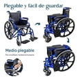 thumbnail image 3 of Silla Ruedas Plegabble Ligera Aluminio Todo Terreno 2 Frenos, 3 of 5