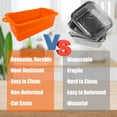 thumbnail image 5 of 2 Pack SkyAuks Griddle Accessories Grease Catcher, Silicone Cup Liners for Blackstone 36" 28" 22" 17" Griddle, Reusable, Durable, Orange, 5 of 7