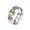 Silver, variant on Men Women's Stainless Steel PRIDE Rainbow flag Ring for Lesbian & Gay LGBT Wedding Engagement Band Black Size 10