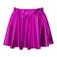 thumbnail image 1 of Aislor Youth Girls Metallic Athletic Dance Pleated Mini Skirts High Waist Scooter Skater Skort 2-16 A Hot Pink 10-12, 1 of 6