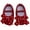 Red, variant on Uccdo Newborn Baby Girls Casual Flats Shoes Infants Non-Slip Cute Bowknot Princess Dress Shoes 0-12M