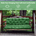 thumbnail image 3 of Hanging Chair Replacement Cushion, Outside Bench Cushion with Backrest, 2-3 Seater Cushion with 8 Ties for Outdoor Furniture, 59 x 39 x 4 Inches Porch Hanging Chair Cushion Garden Bench, 3 of 5