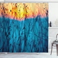 thumbnail image 1 of Ambesonne Nature Shower Curtain, Autumn Dried Flowers, 69"Wx84"L, Pale Blue Peach Orange, 1 of 3