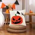 thumbnail image 5 of Xuniizn Halloween Pillows Covers 18x18", White Halloween Pillowcase, Embroidered Ghost Home Decor Pillow Covers for Linen Sofa Bed Throw Cushion Pillows Halloween Decorations, 5 of 7