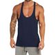 thumbnail image 1 of Camisetas de entrenamiento para hombre, sin mangas, espalda cruzada, camisetas casuales para hombre, T37A Azul Marino XL Azul Marino XL Xishao ropa, 1 of 2
