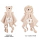 thumbnail image 2 of Manta de seguridad con mordedor y sonajero | Toalla suave de algodón para bebés | Peluche sensorial para recién nacidos | Regalo para niña | Manta multiusos, paño para eructar y manta de lactancia, 2 of 5
