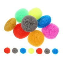 QZS Mesh Scouring Non Scratch Pads,30Pack Plastic Round Scrubber Scouring Pad,Assorted Colors Round Plastic Scrubbers for Kitchen