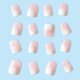 thumbnail image 4 of Uñas postizas acrílicas adhesivas Whiosyrt cortas cuadradas con degradado blanco, 4 of 6