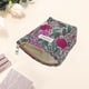 thumbnail image 3 of Bolsas de Maquillaje de Flores Bordadas Portátiles Únicas 1 Pc Poliéster Morado Pequeño, 3 of 5