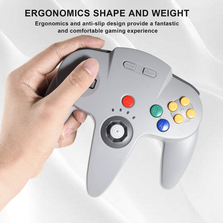 Luxmo Wireless 2.4G N64 Controller Game Pad Joystick for N64 Game System/Switch PC Mac Walmart.com