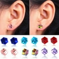 thumbnail image 5 of GKNET 1 Pairs Magnetic Ear Studs No Piercing Delicate Jewelry Cubic Zircon Fashion Mini Size-pink, 5 of 9
