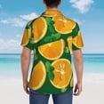 thumbnail image 6 of Kll Men'S Hawaiian Shirt Short Sleeve Button Down Beach Shirts-Orange, 6 of 8