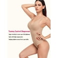 thumbnail image 3 of Women's Thong Bodysuit Shapewear V Neck Fajas Waist Trainer Tummy Control Jumpsuit Tops Leotard Vest, 3 of 6