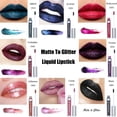 thumbnail image 4 of TekDeals Matte to Glitter Metallic Liquid Lipstick Waterproof Matte Lip Gloss Tint Makeup Glitter, Candy, 4 of 4