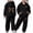 A09 Black, variant on FASHOFT Girls Sweatsuit Outfits Set Cute Bow Leopard Print Hoodie and Joggers with Pockets 2 Piece Clothing Sets Activewear Black