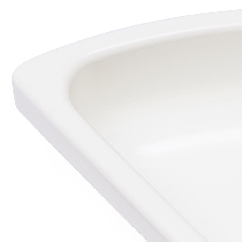 Small Wall Mount Corner Bathroom Sink White Triangle Plastic Vanity Single Bowl Sink