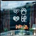 thumbnail image 6 of 16PCS Dog Pow Heart Window Decals Static Love Glass Sliding Door Sticker Clings Non Adhesive Vinyl Film Home Decals for Windows Prevent Stop Birds Dogs Pets Strikes, 6 of 9
