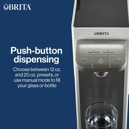 Hamilton Beach - Brita Hub Instant Powerful Countertop Water Filtration System - WHITE
