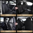 thumbnail image 4 of DIKSOAKR 2 Front Car Seat Cover Fit for Kia Soul 2010-2023: Faux Leather Seat Cushion with Lumbar Support Waterproof Seat Protector Compatible Airbag (Black)-First Row 2 Seats, 4 of 7